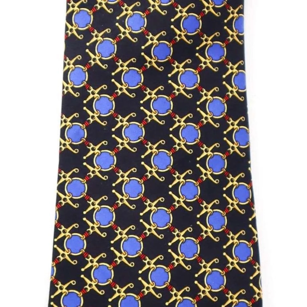 Burberrys Vintage 100% Silk Men's Necktie - Navy - Preowned